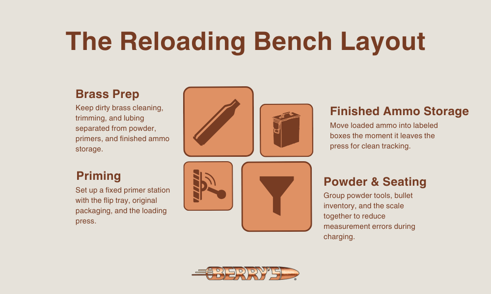 The Reloading Bench Layout Infographic