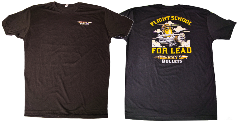 BERRY'S FLIGHT SCHOOL T SHIRT - BLACK