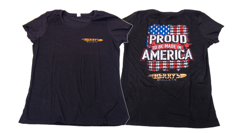 BERRY'S WOMEN'S PROUD AMERICA T SHIRT - BLACK